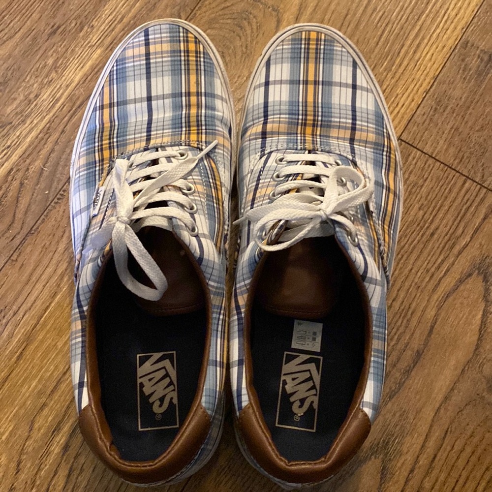Vans leather and plaid - Mens size 13 - used!